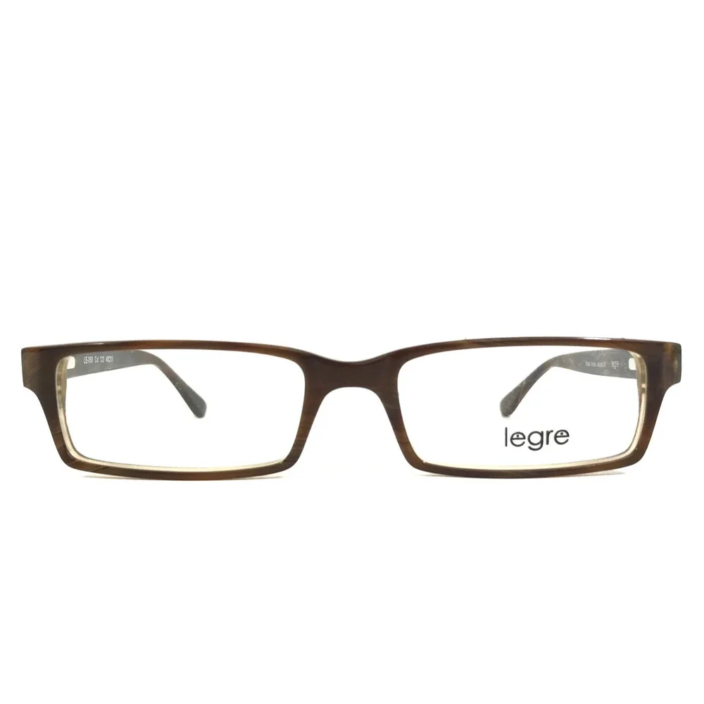 Legre Petite Eyeglasses Frames LE-069 Col. 123 Brown Rectangle 48-19-145
